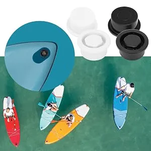 2Pcs PVC Surfboard Vent Hole Plug Paddle Board Vent Hole Surfing Auto Valve Waterproof Accessory black - product information 15
