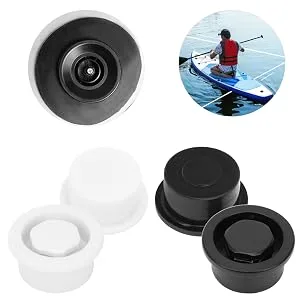 2Pcs PVC Surfboard Vent Hole Plug Paddle Board Vent Hole Surfing Auto Valve Waterproof Accessory black - product information 16