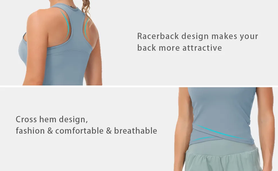 Womens Racerback Workout Tank Tops with Built in Bra Sleeveless Running Yoga Shirts Slim Fit Small White - tank tops