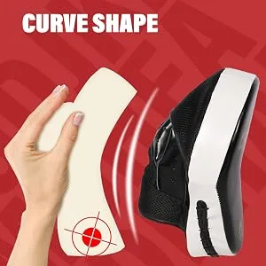 Punching Mitts, Curved Boxing Pads Training Hand Target for MMA Muay Thai, Dojo, Sparring (Pair) - 3436