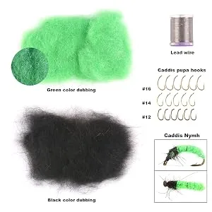 M MAXIMUMCATCH Maxcatch Fly Tying Kit with Fly Tying Vise, Materials, Tools, Hooks for Flies Making - dubbing, lead wire tying material
