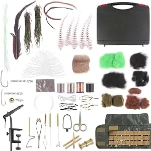 M MAXIMUMCATCH Maxcatch Fly Tying Kit with Fly Tying Vise, Materials, Tools, Hooks for Flies Making - fly tying kit complete combo