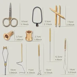 M MAXIMUMCATCH Maxcatch Fly Tying Kit with Fly Tying Vise, Materials, Tools, Hooks for Flies Making - fly tying tools size