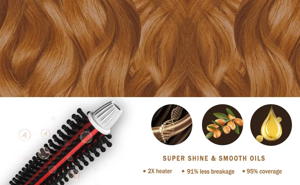 GLAMGLIDER Iron Brush 1.00 Inch - protect hair
