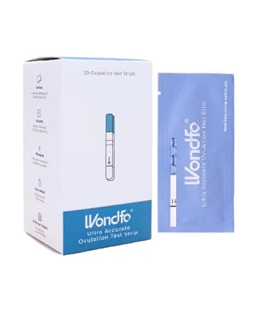 Wondfo Ultra Accurate Ovulation Test Strips - Quantitative Urine Ovulation Tests with Numerical Result - 20 LH Test - Semi-q A+