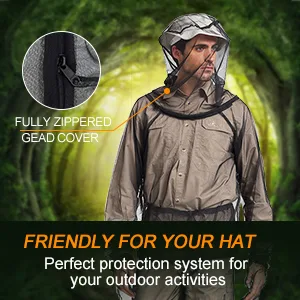 Lixada Mesh Suit with Jacket Hood,Mitts & Socks and Storage Sack for Fishing, Hiking, Camping Large - Mesh Suit