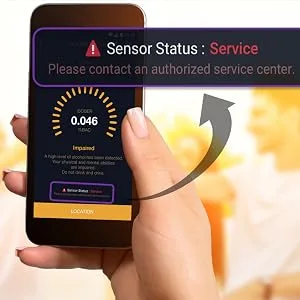 iSOBER 10 Breathalyzer | HSA/FSA Eligible | DOT, NHTSA Compliant Alcohol Tester | Suracell FuelCell Sensor Technology | The Sensor Status Check System Installed - product information 4