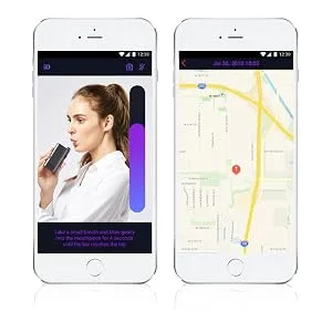 iSOBER 10 Breathalyzer | HSA/FSA Eligible | DOT, NHTSA Compliant Alcohol Tester | Suracell FuelCell Sensor Technology | The Sensor Status Check System Installed - ISOBER MAP PHOTO