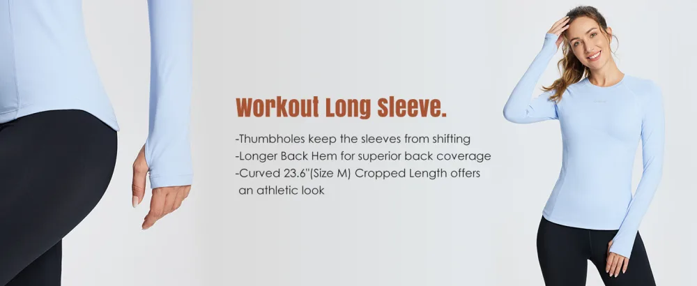 BALEAF Women's Long Sleeve Workout Tops Compression Running Shirts Fitted Athletic Warm Thumbholes Quick Dry Stretch Yoga Grey X-Large - BALEAF Women