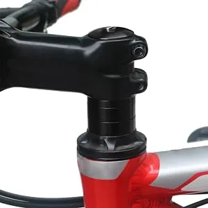 Saipe 9PCS Aluminium Alloy Bicycle Headset Spacer 1-1/8 inch 28.6mm Bicycle Front Fork Stem Spacers Kit Black - Bicycle Front Fork Stem Spacers