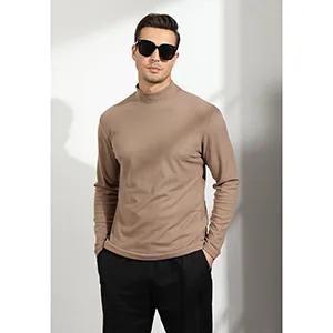 Rela Bota Mens Half Turtleneck Long Sleeve Pullover Basic Designed Undershirt Stretch Slim Fit Sweaters Large Black - half turtleneck