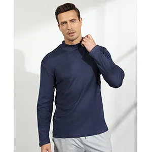 Rela Bota Mens Half Turtleneck Long Sleeve Pullover Basic Designed Undershirt Stretch Slim Fit Sweaters Large Black - men long sleeve mock neck t shirt