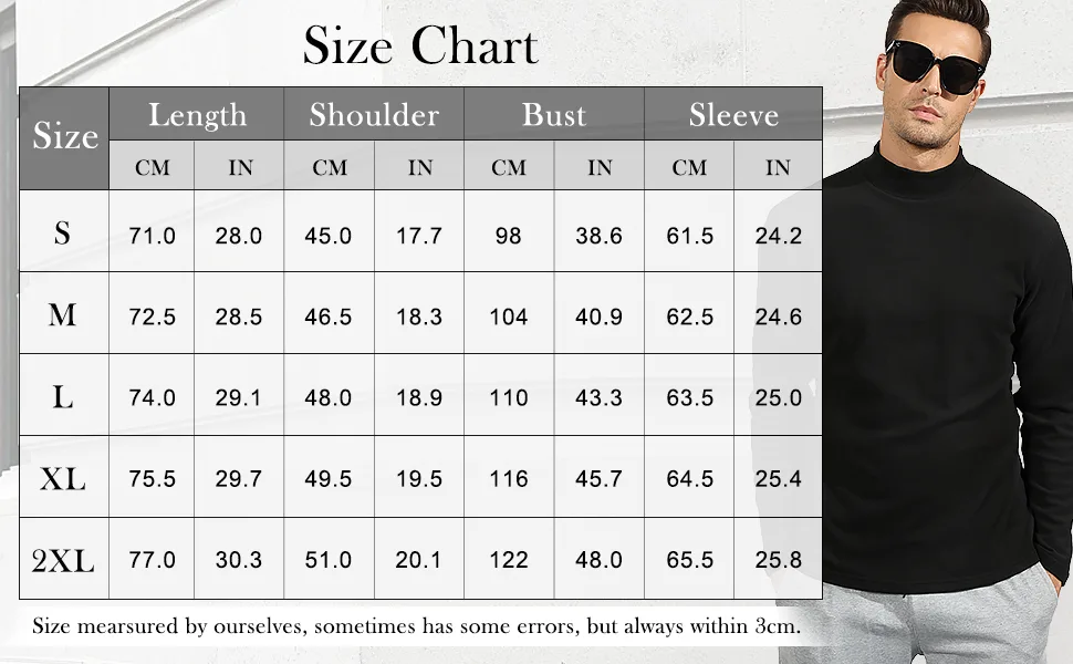 Rela Bota Mens Half Turtleneck Long Sleeve Pullover Basic Designed Undershirt Stretch Slim Fit Sweaters Large Black - mock turtleneck for men