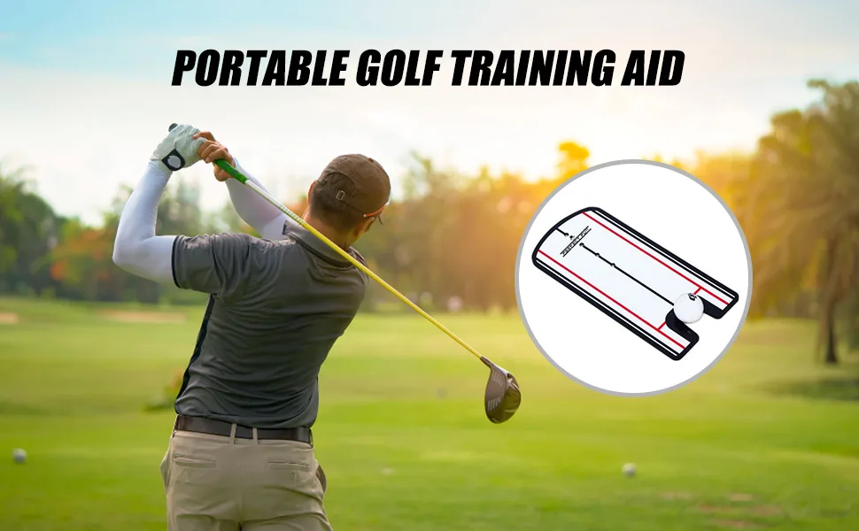 Neween Portable Golf Putting Mirror Training Eye line Alignment Practice Swing Trainer Aid Improve All Aspects of Stroke, Mirror Size 12L x 6W - golf mirror training aid
