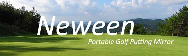 Neween Portable Golf Putting Mirror Training Eye line Alignment Practice Swing Trainer Aid Improve All Aspects of Stroke, Mirror Size 12L x 6W - Neween