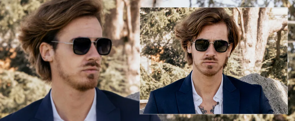 SOJOS Retro Square Polarized Sunglasses for Men Women Goggle Classic Alloy Frame HERO SJ1126 D9 Gold Frame/Crystal Rim 60 Millimeters - 1126