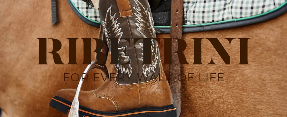 RIBETRINI Western Boot for Men Durable Square Toe Pull On Chunky Heel Platform Faux Leather Mid Calf Embroidered Cowboy Work Boots 9.5 Yellow - cowboy boots for men