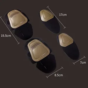 LANBAOSI Men's Tactical Military Knee and Elbow Pads Sports Protection Gear One Size Black - product information 3