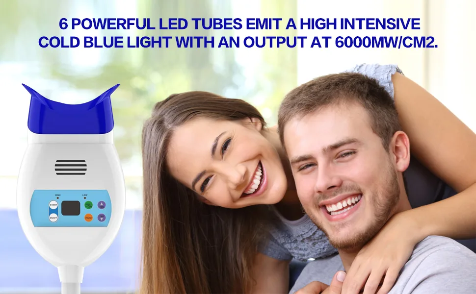 LED Teeth Whitening Light Teeth Whitener Teeth Whitening Machine Light Machine Bleaching Lamp Accelerator for Dental fluorosis Teeth staining(US Plug 110240V) - LED Teeth Whitening Light