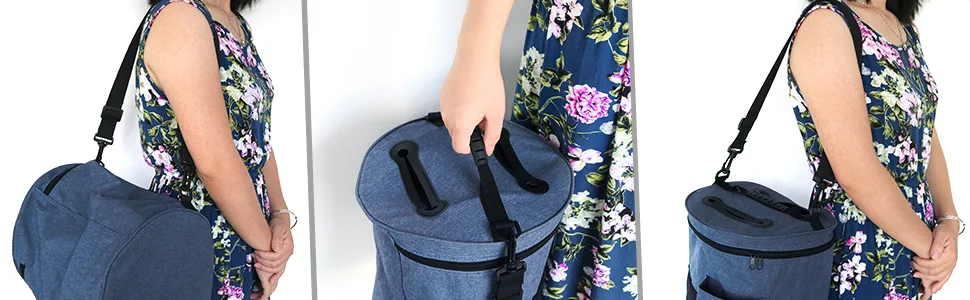 SumDirect Knitting Bag, Yarn Organizer Tote Bag Portable Storage Bag for Yarns, Carrying Projects, Knitting Needles, Crochet Hooks, Manuals and Other Accessories (Blue) - product information 6
