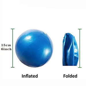 MOMPLUS 6 Inch Exercise Pilates Mini Yoga Balls Barre Small Bender for Home Stability Squishy Training Physical Therapy Improves Balance with Pump Purple 6 Inch - SIZE