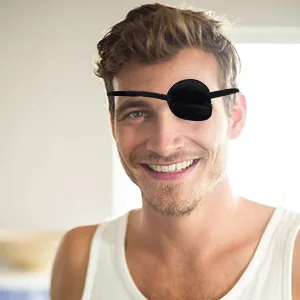 Pure Silk Eye Patch For Adults, Amblyopia Obscure Astigmatism Training Strabismus Correction Black - product information 3