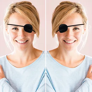 Pure Silk Eye Patch For Adults, Amblyopia Obscure Astigmatism Training Strabismus Correction Black - product information 5