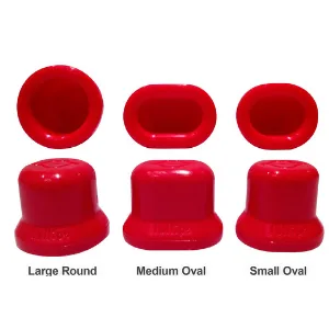 Fullips Lip Plumper Tool - Combo-Small Oval, Medium Oval, & Large Round Enlarger - Self Suction Plumping Device For Fuller Lips - Plump in Seconds - Natural Instant Lip Enhancement - Red Plastic Plumpers - lips