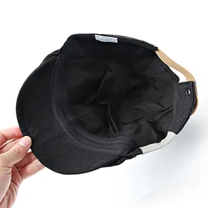 Men's Beret Hat Cotton Newsboy Berets Flat Caps Adjustable Classic Vintage Duckbill Buckle Cabbie Cap Khaki - product information 4