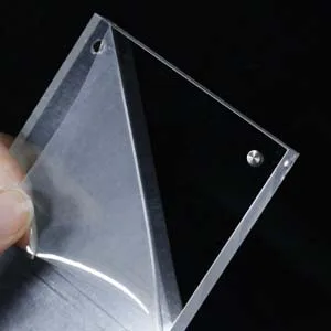 Acrylic Card Frame, Magnetic Trading Card Display Frames Desktop Display - 2 Sets Clear - protective film