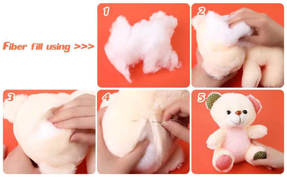 BUTUZE Stuffing for Stuffed Animals, 300g Fiberfill Stuffing, Cotton Stuffing, Pillow Stuffing, Polyester Fiberfill Stuffing, White Stuffing for Crochet Animals 10.5oz - stuffing for Small Dolls