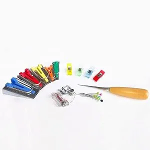 HONEYSEW Single Double Fold Bias Tape Maker Tool Kit Set Fabric Jelly Roll Sasher Tool Set Tools Folding Fabric and Biasing Strips 15sizes - BIAS TAPE MAKERS