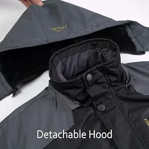 FTIMILD Men's Ski Jacket Waterproof Warm Winter Mountain Windbreaker Hooded Raincoat Snow Jackets Black N02 X-Large - product information 6