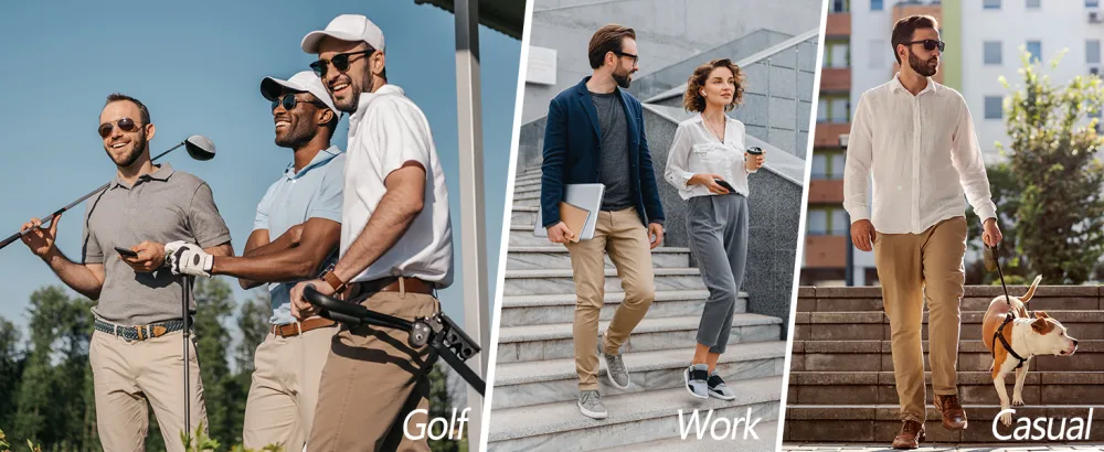 G Gradual Men's Stretch Golf Pants with 6 Pockets Slim Fit Dress Pants for Men Travel Casual Work Black X-Large - product information 10