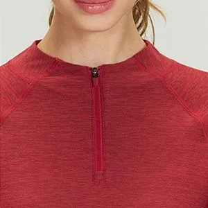 TSLA Women's Quarter Zip Pullover Running Shirts, Quick Dry Long Sleeve Workout Top, Lightweight Athletic T-Shirt Pullover Halfzip Charcoal Small - FKZ74_Quarter Zip