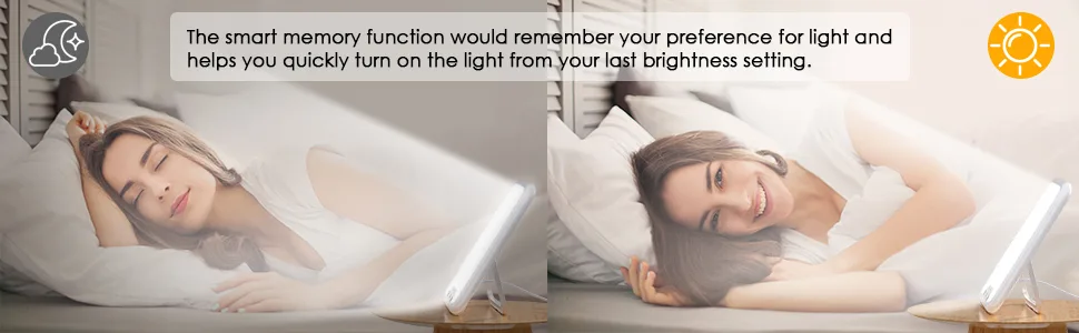 Light Therapy Lamp, 10000 Lux LED Therapy Light with 3 Color Temperature & Stepless Brightness & Smart Memory & 4 Timer Setting Function, Ultra-Large Light Surface Sunlight Lamp for Home/Office Use - product information 8