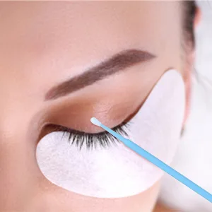 200PCS Micro Brush Applicator Disposable Micro Cotton Swabs for Eyelash Extensions Makeup Clean (Black) - Micro eyelash brush