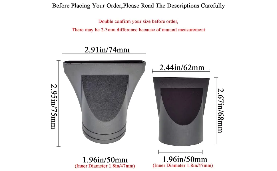 YingEnter Professional Plastic Hair Dryer Nozzle Diffuser Hair Dryer Nozzle Comb Attachment Concentrator Replacement Blow Flat Hairdressing Salon Styling Tools,Type A Type-A - A+typeA-3