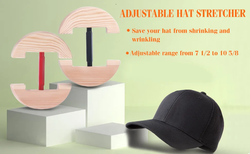 Hat Stretcher for Fitted Hats Large Stretcher for Cowboy Hat Extender Hat Shaper for Fedoras Men Baseball Caps Red-square - Hat stretcher