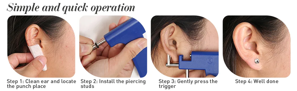 Yaomiao 20 Pairs Piercing Earrings Studs Stainless Steel Studs Earrings Body Ear Nose Navel Piercing Studs Anti Sensitive Rustproof for Salon Home Use Gold - product information 4