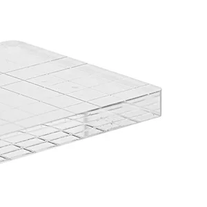 Suwimut 12 Pieces Acrylic Stamp Blocks, Clear Stamping Blocks Stamping Tools Set with Grid Lines for Scrapbooking Crafts Card Making, Assorted Sizes - S-AcrylicStampBlocks-12pc.PT05