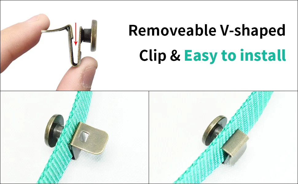 KUNN Mask Button Movable No Sew Button End Suspenders Clips for Pants/Suspenders//Hats,Mask Earloop Ear Relief Metal Button Bronze 5 - hat clip for mask