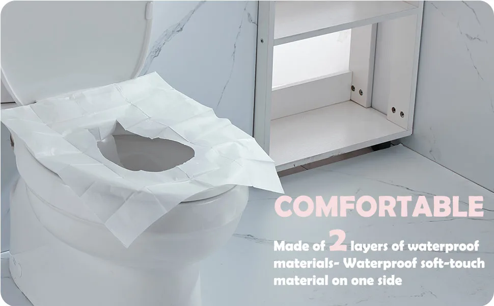 Ma Chrie Disposable Toilet Seat Cover 60 Pcs,Extra Large,Flushable,Travel and Pocket Size - product information 7