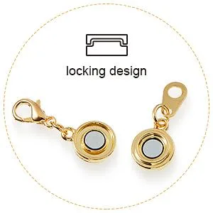 12 Pieces Locking Magnetic Jewelry Clasp Round Necklace Clasp Closures Bracelet Extender for Jewelry Making (Gold, Silver) - product information 2