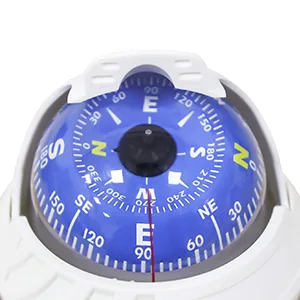 Sutekus Boat Compass Marine Illuminated Dashboard Compass with Surface Mount White - 300-1
