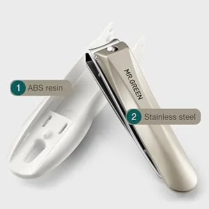 MR.GREEN Nail Clippers Anti Splash Fingernail Cutter Stainless Steel Manicure Tools Nail Scissors Detachable Design Nail Trimmer (Medium) - 1116-300-3
