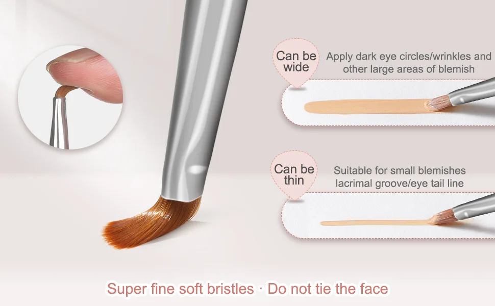 Fine Point Eyeliner Brushes, Eye Makeup Gel Eye liner Brush, Eye Eyeshadow Brush, Concealer Brush Under Eye Makeup Brush Set - Super fine soft bristles