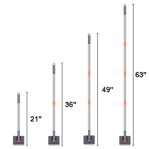 Baseboard Cleaner Tool with Long Handle - ROKOXIN Cleaning Tools Mop for Baseboard Molding Duster, Ceiling Wall Window Cleaner with 6 Reusable Microfiber Mop Pads - product information 6