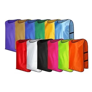 TOPTIE Sets of 12 (#1-12, 13-24) Numbered/Blank Training Vest, Soccer Pinnies - COLORS