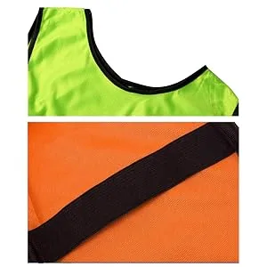 TOPTIE Sets of 12 (#1-12, 13-24) Numbered/Blank Training Vest, Soccer Pinnies - DETAIL